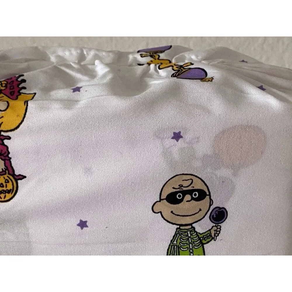 Peanuts Snoopy Charlie Brown Halloween Costumes FULL‎ Size Sheet Set NEW
